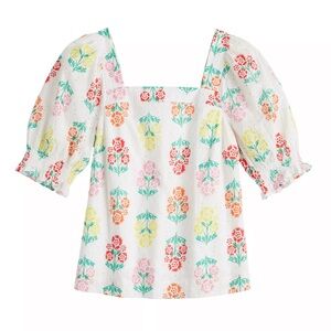 Draper James Multicolor Floral Blouse